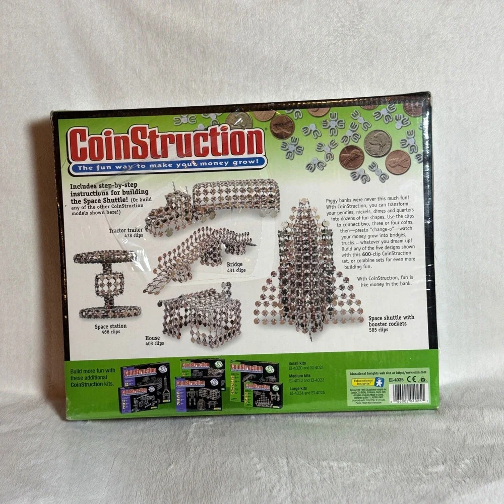 COINSTRUCTION Coin Construction Set‎ 600pc SPACE SHUTTLE Tractor Trailer NEW